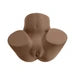 Close-up of tan adult stroker with front opening and layered contours