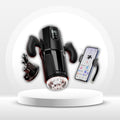Automatic penis stroker with dual black handles and LED control screen