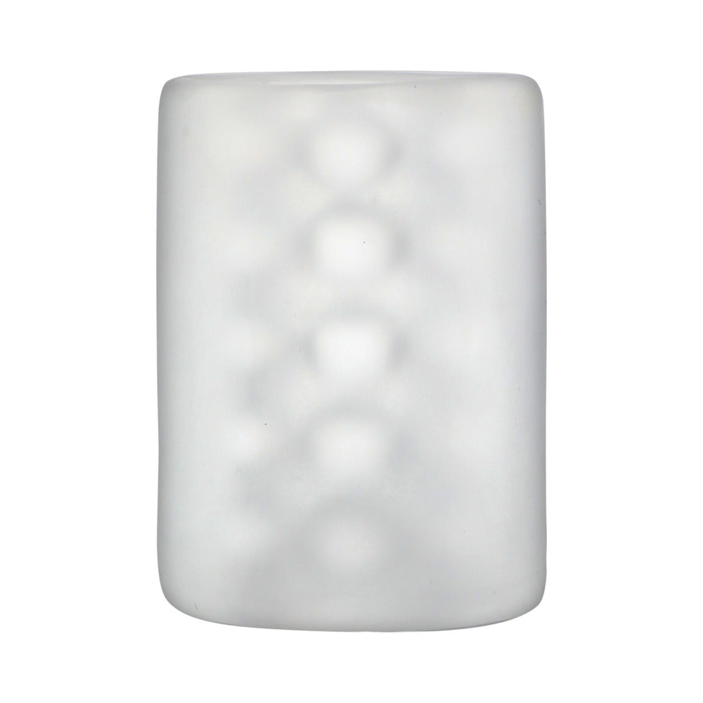 White silicone cylinder with subtle texture and flat open top