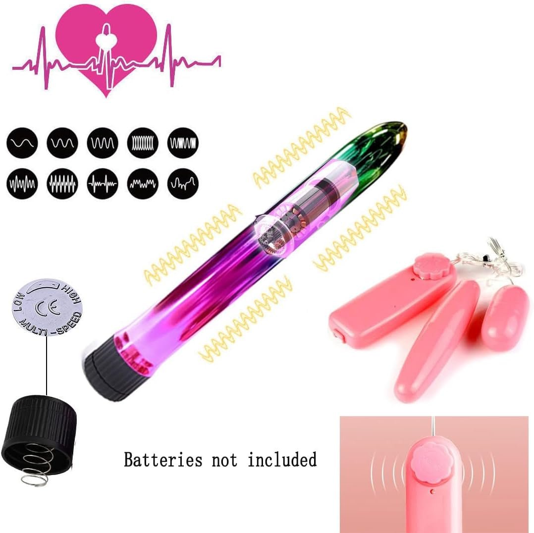 Pink and purple silicone vibrator set with bullet-style toy and wand applicator