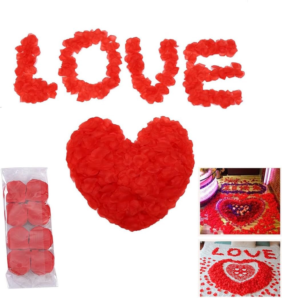 Red heart decoration set with foam hearts for love-themed DIY displays