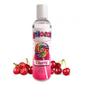 Cherry flavored water-based body gel bottle with colorful label