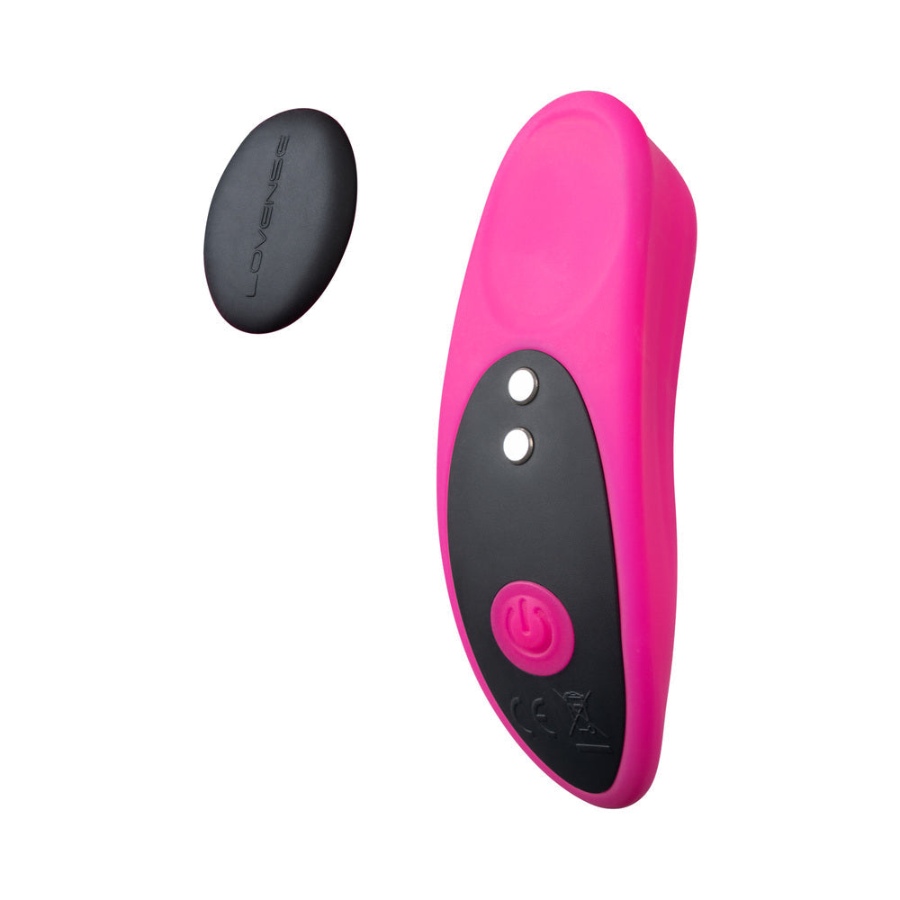 Lovense Ferri remote panty vibrator in pink with black control panel